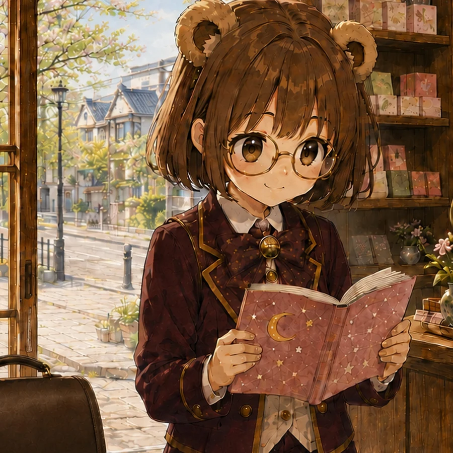 丸眼鏡をかけたみるくの友達・もなか
